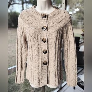 Eddie Bauer Women's Cable Knit Cardigan Sweater Size Small NWT
